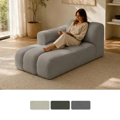 Image de MIUFORM Picco, fauteuil relax, une place, angle gauche, gris