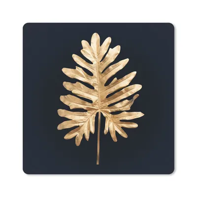 Produktbild von MuchoWow® Mauspad Mousepad Blätter - Herbst - Gold - Schwarz - Natur - Luxus 30x30 cm - Mousepads - Maus Mat - Pad - Mausunterlage - Gaming
