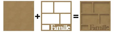 Zdjęcie produktu dla Ramka Gomille MDF rodzinna ramka na zdjęcia 40x40 cm crafting