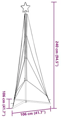 Imagen del producto de vidaXL Árbol de Navidad LED, 483 LEDs, luz blanca cálida, 240 cm