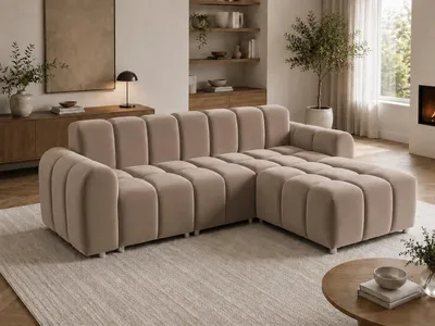 Produktbild von FURMEB 24 stilvolles Ecksofa MILO rechte Seite 255 x 170 cm Magic Velvet 2206