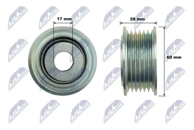 Produktbild von NTY RNK-VW-043 Umlenkrolle Keilrippenriemen für VW Amarok Pickup (2HA, 2HB, S1B, S6B, S7A, S7B) Touareg (CR7) Amarok Pritsche / Fahrgestell für AUDI