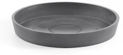 Obrázek produktu pro Podmiska Ecopots kulatá Ø 18 cm, výška 2,5 cm, šedá