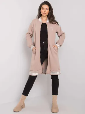 Obrázok produktu pre Rue Paris Dámska dlhá mikina Pryflour tmavo béžová L/XL