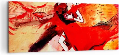 Produktbild von Bild auf Leinwand - Leinwandbild - tanzen sie - 100x40cm - Wand Bild - Wanddeko - Wandbilder - Leinwanddruck - Bilder - Kunstdruck - Wanddekoration - Leinwand bilder - Wandkunst - AB100x40-3731