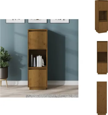 Produktbild von vidaXL Highboard Honigbraun 38x35x117 cm Massivholz Kiefer -  Sideboards