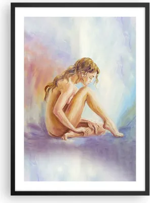 Produktbild von Gerahmtes Poster - Schwarzer Rahmen - Frau Nacktheit Abgesehen von - 50x70 cm - Wand Bild - Wanddeko - Wandbilder - Wandposter - Bilderrahmen - Bilder - Kunstdruck - Wandbild - P2BPA50x70-4174