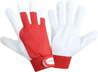 Obrázok produktu pre Rote Lederhandschuhe L272011P, 12 Paar, "11", Ce, Lahti