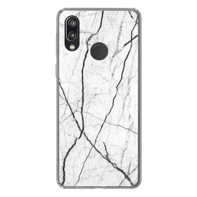 Produktbild von MuchoWow® Handyhülle Schutzhülle Hülle für Huawei P20 Lite (2020) Marmor - Schwarz - Weiß Silikon Softcase Handy Hülle - Kartenhalter