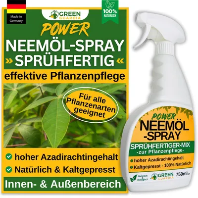 Produktbild von Neemöl Spray zur natürlichen Pflanzenpflege, 750 ml – Sprühfertig - Neemöl mit Emulgator, zur Pflege & Stärkung von Pflanzen im Garten & Haus