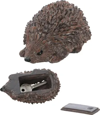 Produktbild von Esschert Design | Schlüsselbox - Igel - Braun - Realistische Figur - Versteck für Schlüssel - Wetterfest