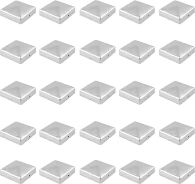Produktbild von 25x Pfostenkappe verzinkt 91 mm Pyramide Abdeckkappe für Pfosten 9 x 9 cm