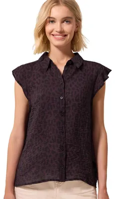 Produktbild von Street One Studio Bluse mit Volantärmeln und Leo-Print Very Berry 34