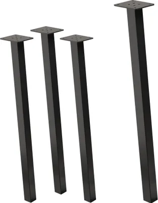 Obrázok produktu pre ML-Design sada 4 šikmých stolových nôh 72 cm, tmavo sivá, priemyselný vzhľad, práškovo lakovaná oceľ, profil 4x4 cm, tvar I, kovové nábytkové nohy so sklonom 96°