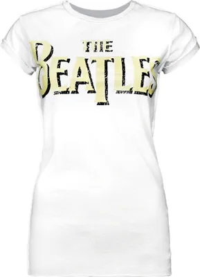 Produktbild von Amplified Damen T-Shirt The Beatles, Logo, Weiß NS4736 (XL) (Weiß)