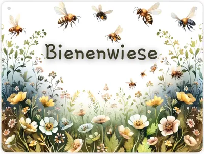 Produktbild von Bienenwiese Metallschild XL in 21x28 cm
