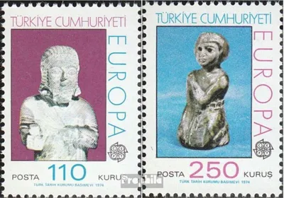 Produktbild von Briefmarken Türkei 1974 Mi 2320-2321 (kompl.Ausg.) postfrisch Europa: Skulpturen
