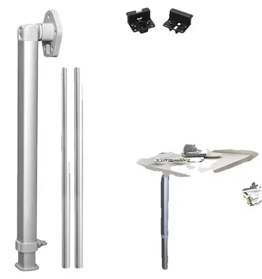 Productafbeelding van Tafelblad, in hoogte verstelbaar, lichtgewicht aluminiumlegering, WIT