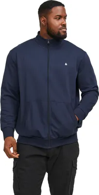 Produktbild von Jack & Jones Weste Marineblau einfarbig mit Reißverschluss aus Baumwoll-Polyester-Mischung
