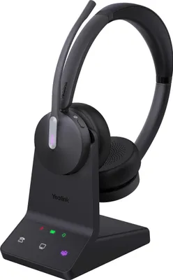 Zdjęcie produktu dla Yealink WH64 Dual Teams, Bezprzewodowy, 20 - 20000 Hz, Biuro/centrum telefoniczne, 151 g, Zestaw słuchawkowy, Czarny