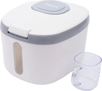 Produktbild von Getreidebehälter Reisspender 5 kg Müslispender  Reisspeicherbehälter  Vorratsbehälter  Mit Messbecher  Küchenbehälter  Trockenfutter Lagerung
