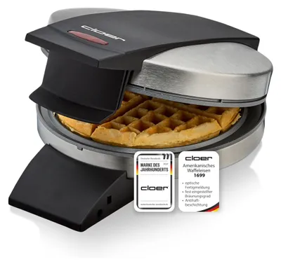 Produktbild von Cloer 1699, 1 Waffel(n), Kreis, Edelstahl, Edelstahl, Metall, 930 W, 230 V