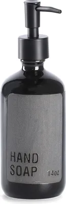 Produktbild von ZELLER Seifenspender Steingut schwarz 7x20,8cm