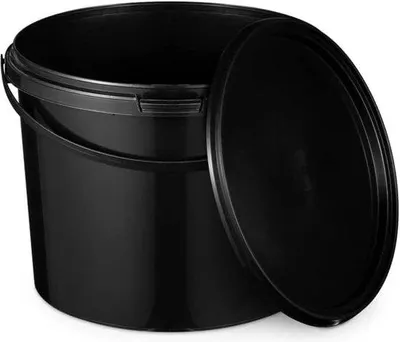 Immagine prodotto di Uniqoos® BenBow, 10 secchi in plastica da 3 litri ciascuno, con coperchio, adatti al contatto con alimenti, di colore nero, ermetici e a prova di perdite, inodori, resistenti e dotati di maniglia, vuoti