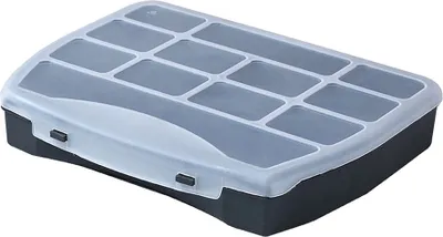 Zdjęcie produktu dla organizator DOMINO 250x200x44mm BLACK/TRA
