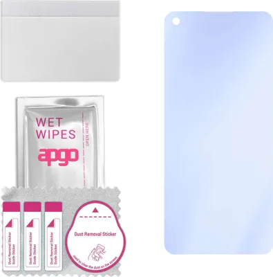 Produktbild von apgo Hybrid Schutzglas, kompatibel mit Oppo Reno8 4G, 9H Härte, Flexible Nano Glass PRO, toller Ersatz für Hartglas, kratzfester Displayschutzglas, Displayschutz, Full Glue