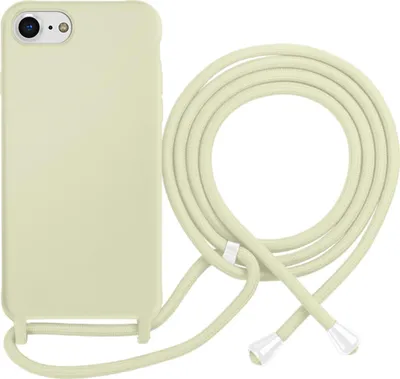 Productafbeelding van Moxie, doorzichtige TPU-hoesje voor iPhone 7/8 met draagketting, lichtgroen