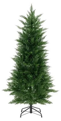 Image de Arbre de Noël artificiel, 180 cm (6 pieds), en PVC, avec support métallique
