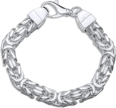 Produktbild von JEWLIX Herrenarmband massiv im Königsketten Design 925 Silber - 9 mm