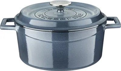 Obrázok produktu pre LAVA METAL Liatinový okrúhly hrniec 24 cm – sivá majolika