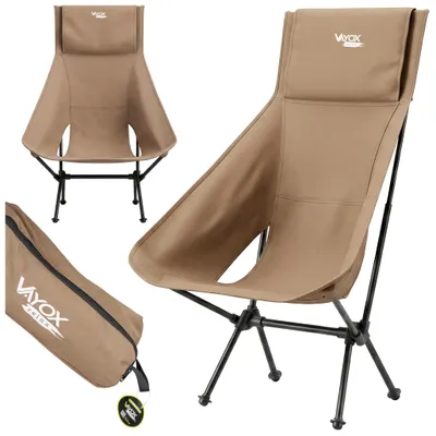 Obrázek produktu pro Vayox Relax – kempingová a rybářská židle 90 x 60 x 97 cm VA0431, hnědá