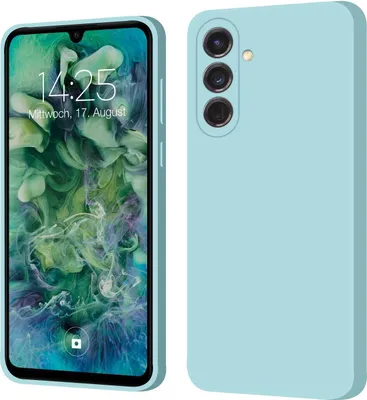 Produktbild von Hülle für Samsung Galaxy S24+ Plus Case Cover Bumper Silikon Softgrip Schutzhülle Farbe: Hellblau