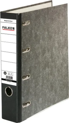 Produktbild von Falken 20x Wolkenmarmor Doppelordner A4 Rücken 70mm Rücken schwarz 11285426F