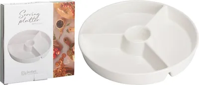 Obrázok produktu pre Miska S 3 Oddieľmi Z Bielého Porcelanu