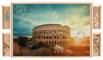 Obrázek produktu pro Malatec 21650 Třídící podložka na puzzle se 4 zásuvkami 89 x 69 x 3,5 cm dřevo