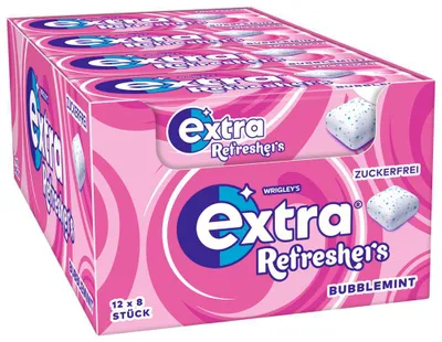 Produktbild von EXTRA REFRESHERS Bubblemint 12x8 Stück (12 Packungen - SK)