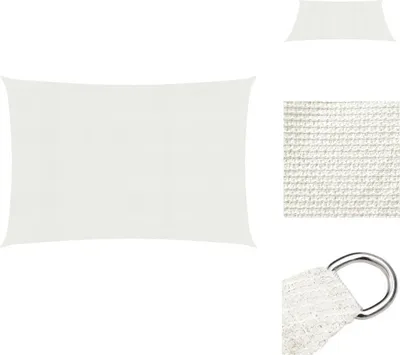 Produktbild von vidaXL Sonnensegel 160 g/m² Weiß 3x6 m HDPE - Sonnenschirme & Sonnenschutze