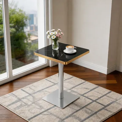 Productafbeelding van Barstoelen, set van 2, met rugleuning, in hoogte verstelbaar, 360° draaibaar, groot voetstuk, voetsteun (zwart)