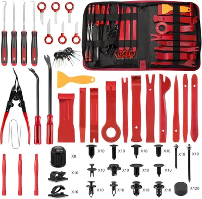 Produktbild von Demontagewerkzeug Set 250 Stücke, für Türverkleidung, rot, Auto