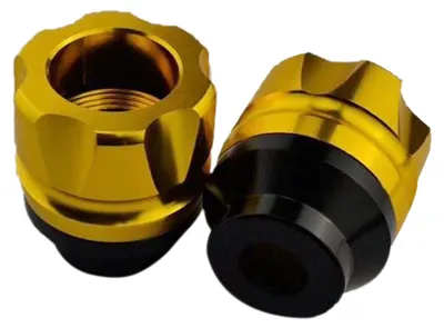 Image de Protecteur de cadre avant en alliage d'aluminium CNC antirouille élégant et universel pour moto, couleur jaune