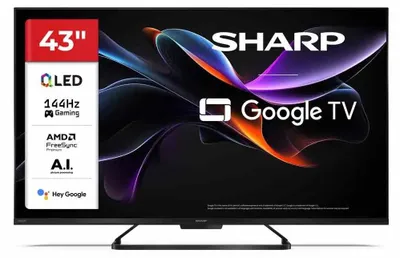Zdjęcie produktu dla Sharp 43HR7265E, 109,2 cm (43"), 3840 x 2160 px, 4K Ultra HD, QLED, Wi-Fi, Czarny