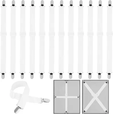 Produktbild von 12 Bettlakenspanner, 30 cm bis 130 cm verstellbar