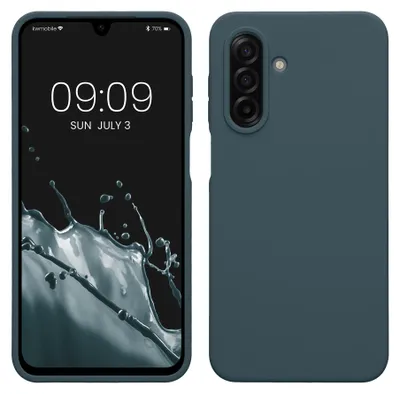 Produktbild von kwmobile Handyhülle für Samsung Galaxy A17 4G / 5G Hülle - Case Silikon - Kabelloses Laden - Schutzhülle Cover in Dunkler Schiefer