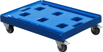Produktbild von Transportroller Gigant in Rot Typ A-F - 2 Bock- und 2 Lenkrollen mit Feststellbremse : blau Farbe: blau