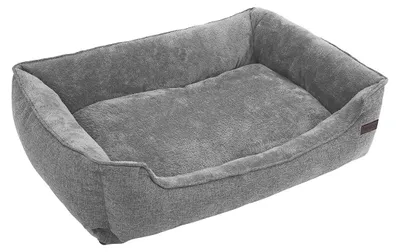 Produktbild von Hundebett - Welpenbett - Leinenimitat - waschbarer Bezug - 110 x 77 x 25 cm