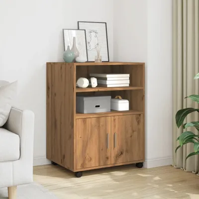 Produktbild von "2026 Promotion" Rollschrank Artisan-Eiche 60x48x81 cm Holzwerkstoff - Aktenschränke CC31203